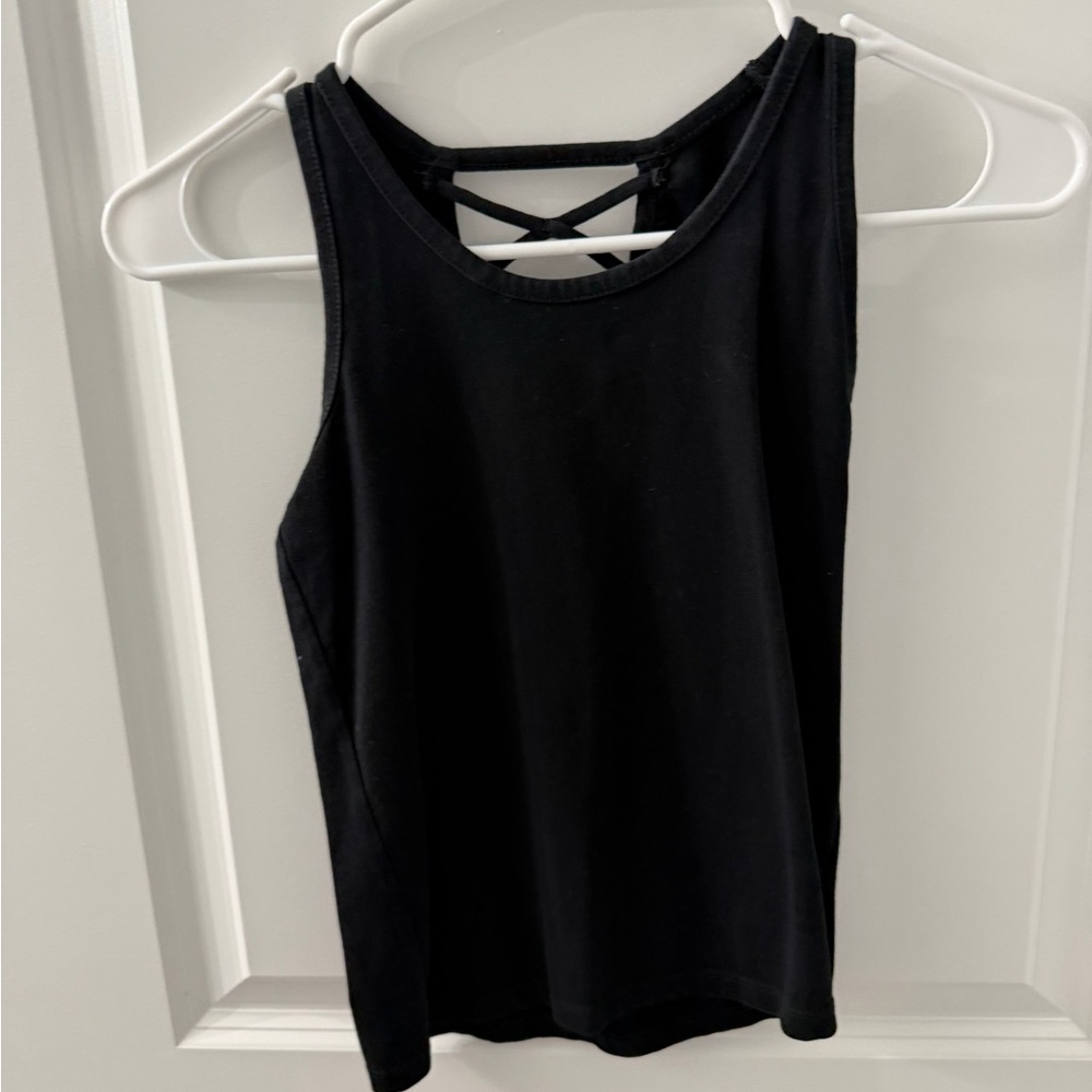 Old Navy Black Tank Top with Cross Back